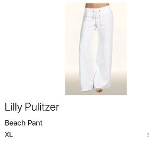 Lily Pulitzer White Beach Pant